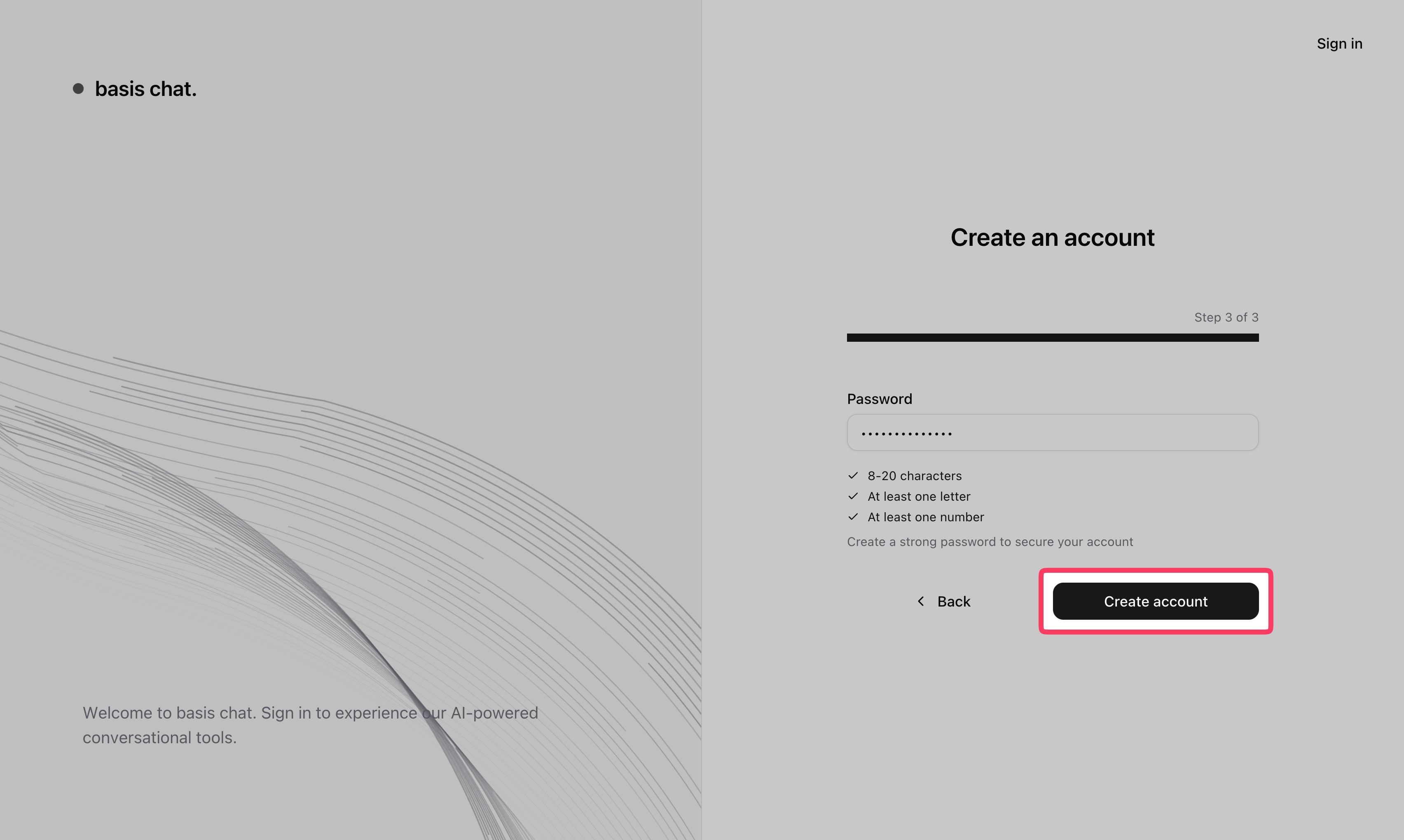 Create account